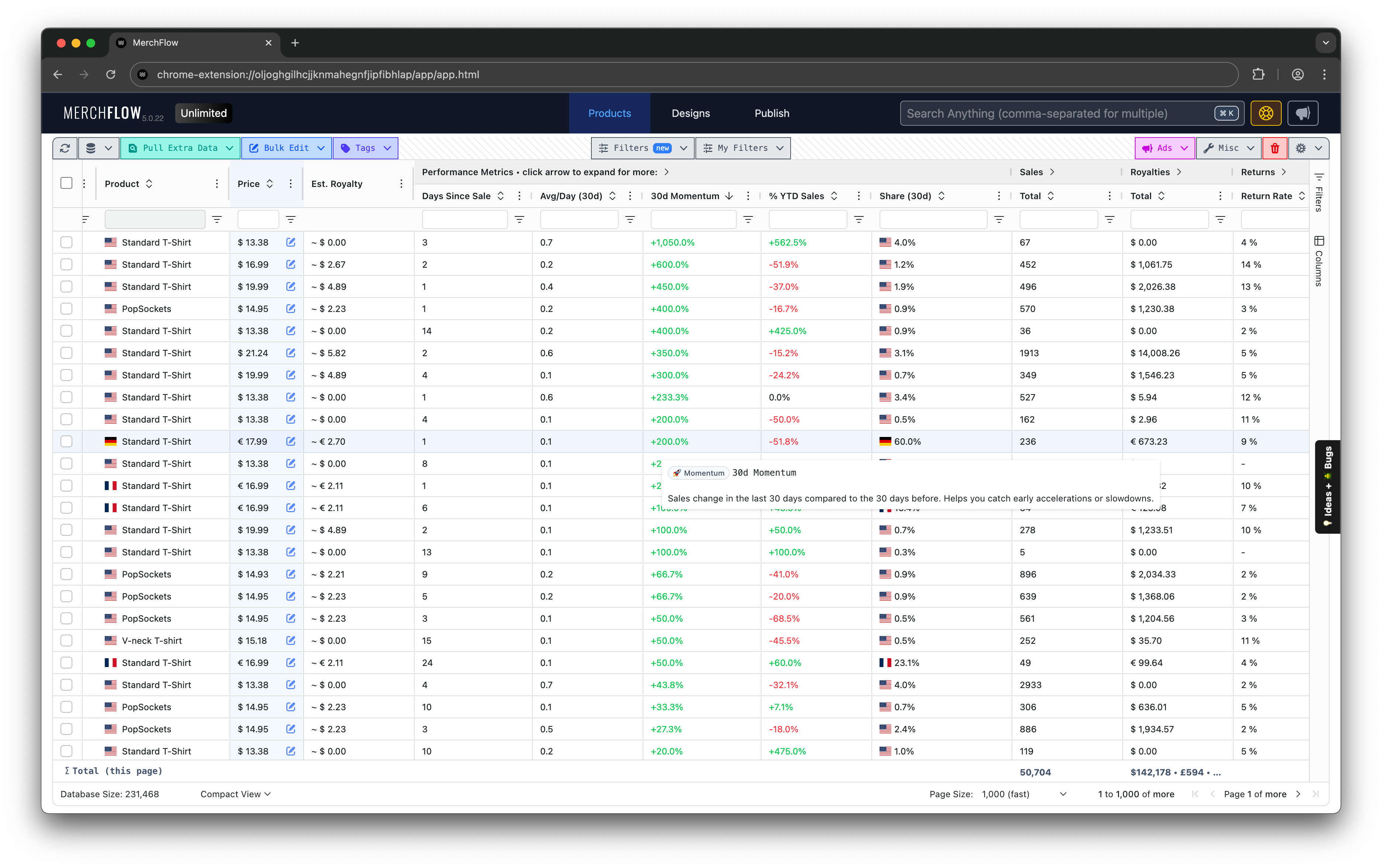 MerchFlow Interface